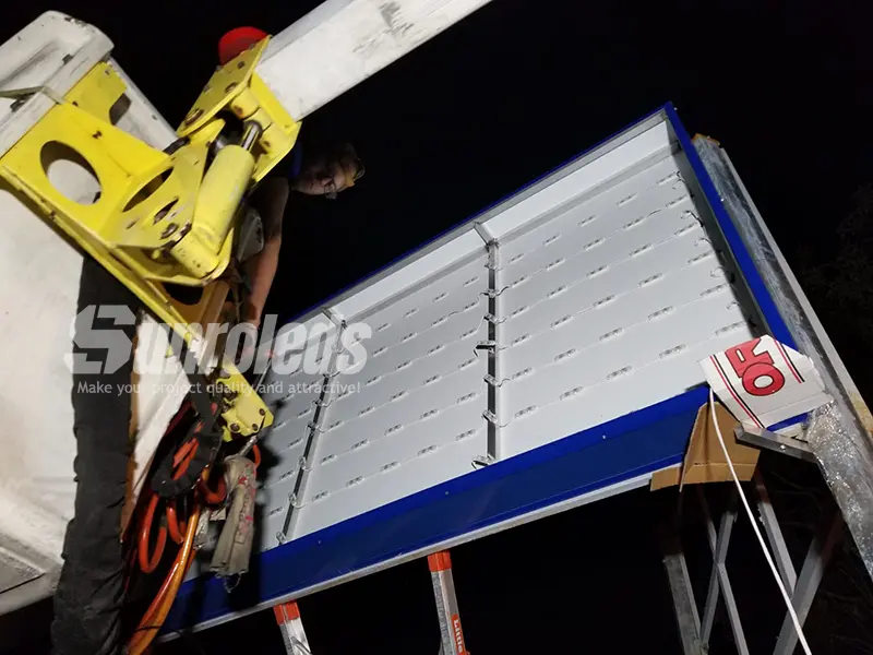 sign process Sign installation