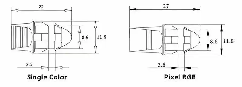 9MM LED Size(1) Dimension
