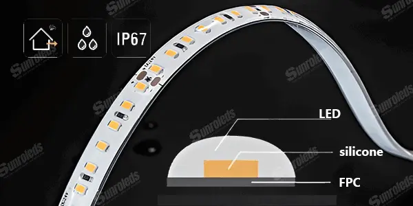 Half round silicone solid extrusion waterproof type