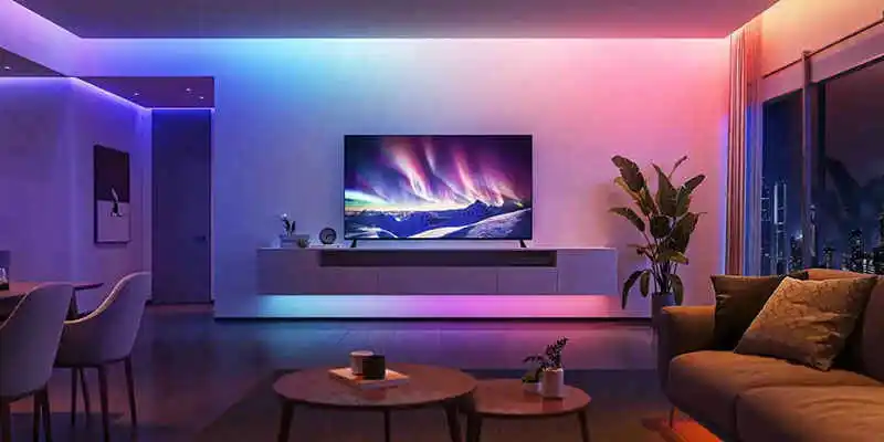 5V LED Strip Lights TV in the aesthetic room