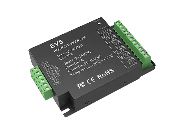 Power Repeater EV5 LED Amplifier for RGB+CCT LED Strip
