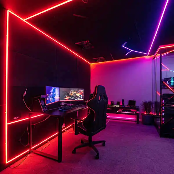game room Pixel RGB LED neon for gaming setup,